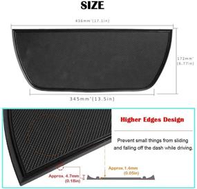 img 2 attached to 🚗 Auovo Dashboard Mat Liner for Ram Pickup 1500 2500 3500 2011-2018 - Premium Black Trim Interior Car Accessories at Best Price!