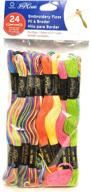 🌈 tie-dye bliss: j & p coats 24 skeins of embroidery floss yarn for vibrant stitches logo