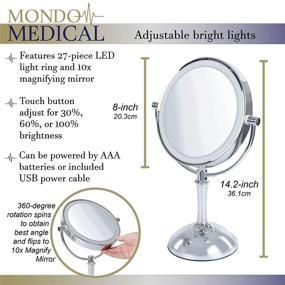 img 1 attached to MonMed Lighted Makeup Mirror Magnification