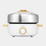 🍳 kuchepro 2-in-1 multi-function electric grill & hot pot mini, non-stick cooking pot, 2.5l, removable 304 stainless steel, ideal for fried, stir-fried, stewed, and braised cooking (white) логотип