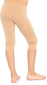img 2 attached to Stretch Comfort Cotton Leggings - Premium Medium Girls' Clothing for Maximum Leggings Comfort