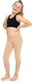 img 3 attached to Stretch Comfort Cotton Leggings - Premium Medium Girls' Clothing for Maximum Leggings Comfort