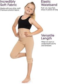 img 1 attached to Stretch Comfort Cotton Leggings - Premium Medium Girls' Clothing for Maximum Leggings Comfort