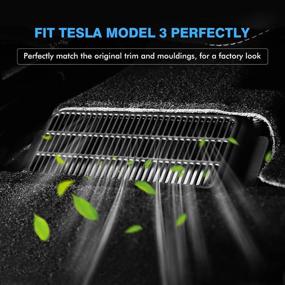 img 2 attached to 🔌 Tesla Model 3 Backseat Air Vent Cover Grilles Protector - Rear Seat Air Flow Vent Grille Protection Covers for Model 3 (2 Pack)