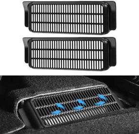img 4 attached to 🔌 Tesla Model 3 Backseat Air Vent Cover Grilles Protector - Rear Seat Air Flow Vent Grille Protection Covers for Model 3 (2 Pack)