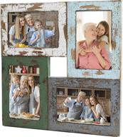 🖼️ rustic farmhouse 4x6 picture frame collage with four photo frames and a distressed finish логотип