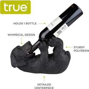 img 3 attached to 🐶 Black Labrador Tabletop Wine Bottle Holder: Stylish Kitchen Decor for Dog Lovers