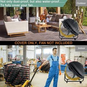 img 3 attached to 🌀 ELONGRIVER 24-inch Industrial Fan Cover: Waterproof & Dust-proof, Heavy Duty Material for Indoor and Outdoor Use