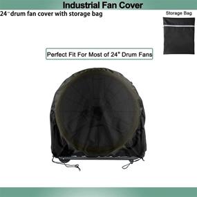 img 2 attached to 🌀 ELONGRIVER 24-inch Industrial Fan Cover: Waterproof & Dust-proof, Heavy Duty Material for Indoor and Outdoor Use