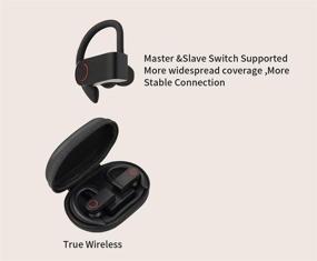 img 2 attached to 🎧 Wireless Earbuds Bluetooth 5.0 TWS: Noise Cancelling Waterproof Sports Headset with Deep Bass - Perfect for Running, Gym, and Travel