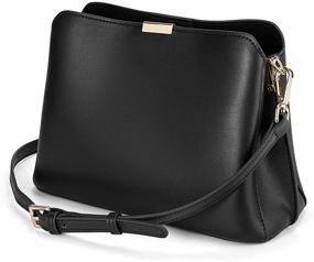img 4 attached to LAORENTOU Leather Shoulder Cross Body Adjustable Strap