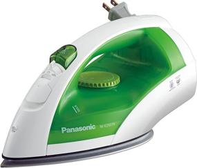 img 4 attached to 🔥 Panasonic Dry & Steam Iron with Titanium Coated Soleplate, Precision Temp Dial – 1200W – NI-E250TR (White/Green), Medium