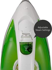 img 2 attached to 🔥 Panasonic Dry & Steam Iron with Titanium Coated Soleplate, Precision Temp Dial – 1200W – NI-E250TR (White/Green), Medium