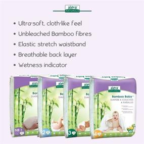 img 2 attached to Aleva Naturals Hypoallergenic Bamboo Baby Diapers: 👶 Ultra Soft, Gentle, Biodegradable | Size 2, 30ct