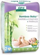 подгузники aleva naturals гипоаллергенные из бамбука для младенцев: 👶 ультра мягкие, нежные, биоразлагаемые | размер 2, 30 шт логотип
