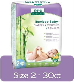 img 3 attached to Aleva Naturals Hypoallergenic Bamboo Baby Diapers: 👶 Ultra Soft, Gentle, Biodegradable | Size 2, 30ct