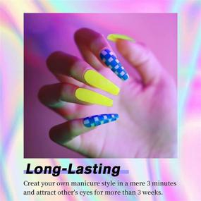 img 2 attached to OPUIU Neon Gel Nail Polish Set - Vibrant Yellow, Green, and Pink Shades | Soak Off UV LED Gel Polish | Easy Application | Perfect for Party & Events