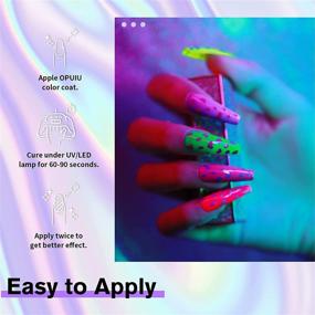 img 1 attached to OPUIU Neon Gel Nail Polish Set - Vibrant Yellow, Green, and Pink Shades | Soak Off UV LED Gel Polish | Easy Application | Perfect for Party & Events