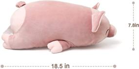 img 3 attached to 🐷 Niuniu Daddy Stuffed Animal Pig Plush Toy Pillow: Soft, Cuddly Gift for Kids - 18.5In Kawaii Stuffed Animal Pillow for Boys and Girls