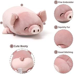 img 2 attached to 🐷 Niuniu Daddy Stuffed Animal Pig Plush Toy Pillow: Soft, Cuddly Gift for Kids - 18.5In Kawaii Stuffed Animal Pillow for Boys and Girls