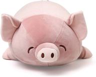 🐷 niuniu daddy stuffed animal pig plush toy pillow: soft, cuddly gift for kids - 18.5in kawaii stuffed animal pillow for boys and girls logo