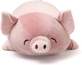 img 4 attached to 🐷 Niuniu Daddy Stuffed Animal Pig Plush Toy Pillow: Soft, Cuddly Gift for Kids - 18.5In Kawaii Stuffed Animal Pillow for Boys and Girls