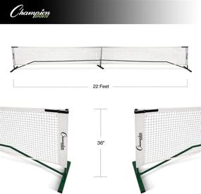 img 1 attached to ⚽️ Champion Sports Pickleball Net - Portable Regulation Size Pickle Ball Net System - Easy Assembly Nets with Carry Bag - 22’W x 36”H