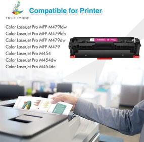 img 3 attached to 🖨️ High-Quality Compatible Toner Cartridge Set for HP 414A W2020A 414X HP Color Pro MFP M479fdw M479fdn M454dw M454dn M454 M479 Printer - Black, Cyan, Yellow, Magenta (4-Pack)