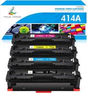 🖨️ high-quality compatible toner cartridge set for hp 414a w2020a 414x hp color pro mfp m479fdw m479fdn m454dw m454dn m454 m479 printer - black, cyan, yellow, magenta (4-pack) logo