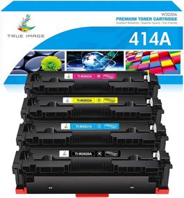 img 4 attached to 🖨️ High-Quality Compatible Toner Cartridge Set for HP 414A W2020A 414X HP Color Pro MFP M479fdw M479fdn M454dw M454dn M454 M479 Printer - Black, Cyan, Yellow, Magenta (4-Pack)