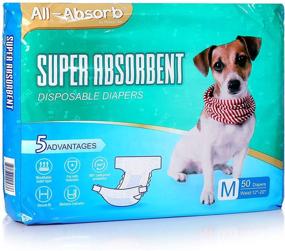 img 4 attached to 🐶 Medium All-Absorb Disposable Dog Diapers for Females