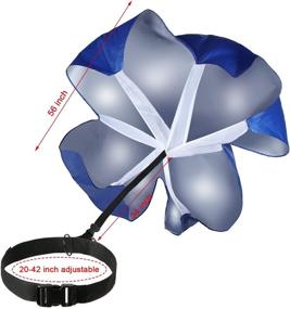 img 2 attached to 🏃 Speed Training Umbrella Chute for Kids, Youth, and Adults - 56 Inch, 2 Resistance Parachute for Running Speed Training