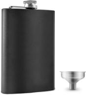 🍾 premium 8oz. stainless steel hip flask set with funnel - perfect whiskey gifts for men and women, ideal alcohol gift for drinking on the go - leak proof, bpa free, and great groomsmen gifts logo