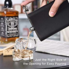 img 2 attached to 🍾 Premium 8oz. Stainless Steel Hip Flask Set with Funnel - Perfect Whiskey Gifts for Men and Women, Ideal Alcohol Gift for Drinking On the Go - Leak Proof, BPA Free, and Great Groomsmen Gifts