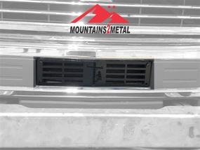 img 3 attached to 🏔️ Mountains2Metal Lineman Edition Bumper Grille Insert | Powder Coated Black | Compatible with 2015-2019 Chevy Silverado 2500 3500 HD | M2M #400-170-1