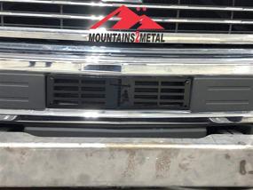 img 1 attached to 🏔️ Mountains2Metal Lineman Edition Bumper Grille Insert | Powder Coated Black | Compatible with 2015-2019 Chevy Silverado 2500 3500 HD | M2M #400-170-1
