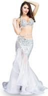🌸 royal smeela women's belly dance costume set - bra top and mermaid skirt outfit for belly dancing - perfect for carnival and dance performances logo