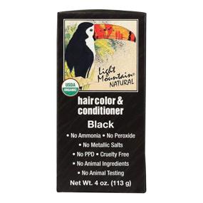 img 2 attached to 🖤 LIGHT MOUNTAIN Natural Hair Color - Black, 12 Ounce: A 3 Piece Kit (187002)