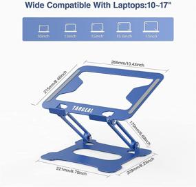 img 3 attached to 👨 Регулируемая подставка для ноутбука Targeal - портативная подставка для ноутбука с многоугольной подставкой и системой отвода тепла - подставка для ноутбука для Mac, ноутбуков Lenovo и других ноутбуков размером от 10 до 17 дюймов