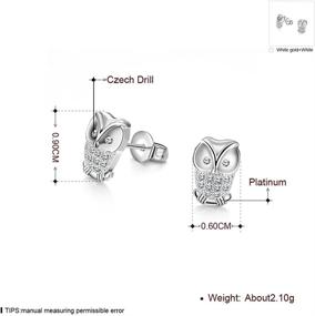 img 3 attached to 🦉 Sterling Silver Plated Cute Owl Screwback Earrings for Girls - Perfect Gift Option by Acxico Women