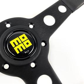 img 4 attached to 🔮 Momo PRH35BK2B Steering Wheel - Prototype Heritage Leather in Black (1 Pack)