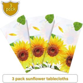 img 1 attached to Sunflower Tablecloth Decorations Rectangle Birthday