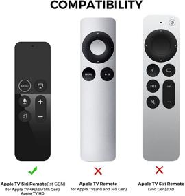 img 3 attached to AhaStyle Protective Case For Apple TV Siri Remote With AirTag Holder Home Audio and Home Audio Accessories