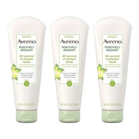 img 4 attached to Aveeno Радужный очищающий гель для лица под душем, осветляющая маска 🌟 с соевым, лимонной цедрой, гликоловой кислотой и каолином, 5 унций