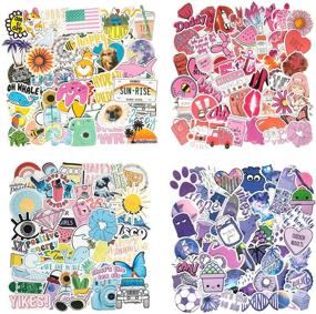 img 4 attached to 🎨 200Pcs Aesthetic Stickers: Cute Mixed VSCO Stickers for Water Bottles, Skateboards & Laptops - Waterproof Vinyl Decals, Perfect for Personalizing your Devices