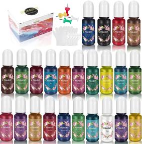 img 4 attached to 🎨 Epoxy Resin Pigment - Vibrant Translucent Liquid Colorant for Jewelry Making & Art - 24 Colors - 10ml Each