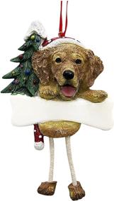 img 4 attached to 🐕 Hand Painted Golden Retriever Ornament with Charming 'Dangling Legs': Easily Personalized Christmas Decor