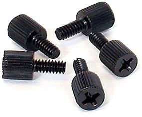 img 2 attached to 🔩 StarTech.com 6-32, 5/16in Long Thumbscrew for Computer Cases - Pack of 50, Black Metal (SCREWTHUMB)