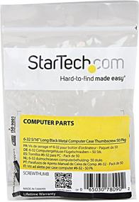 img 1 attached to 🔩 StarTech.com 6-32, 5/16in Long Thumbscrew for Computer Cases - Pack of 50, Black Metal (SCREWTHUMB)