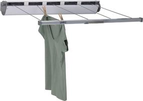 img 3 attached to Household Essentials 17145-1 Retractable Clothesline Dryer - 5-Line, Indoor/Outdoor Use for Hanging Wet or Dry Laundry